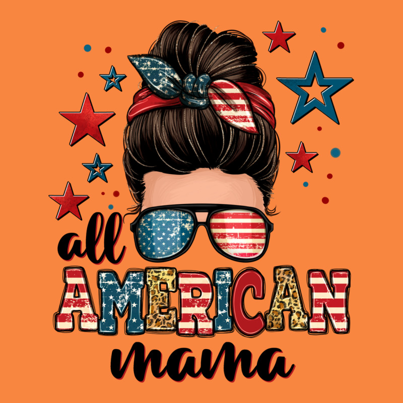 All American Mama Messy Bun Premium Sweatshirt by Zillion Design Studio | Teevron