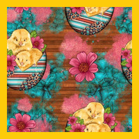 Hatched Egg Easter Chicks Seamless Pattern Premium Hoodie | Teevron