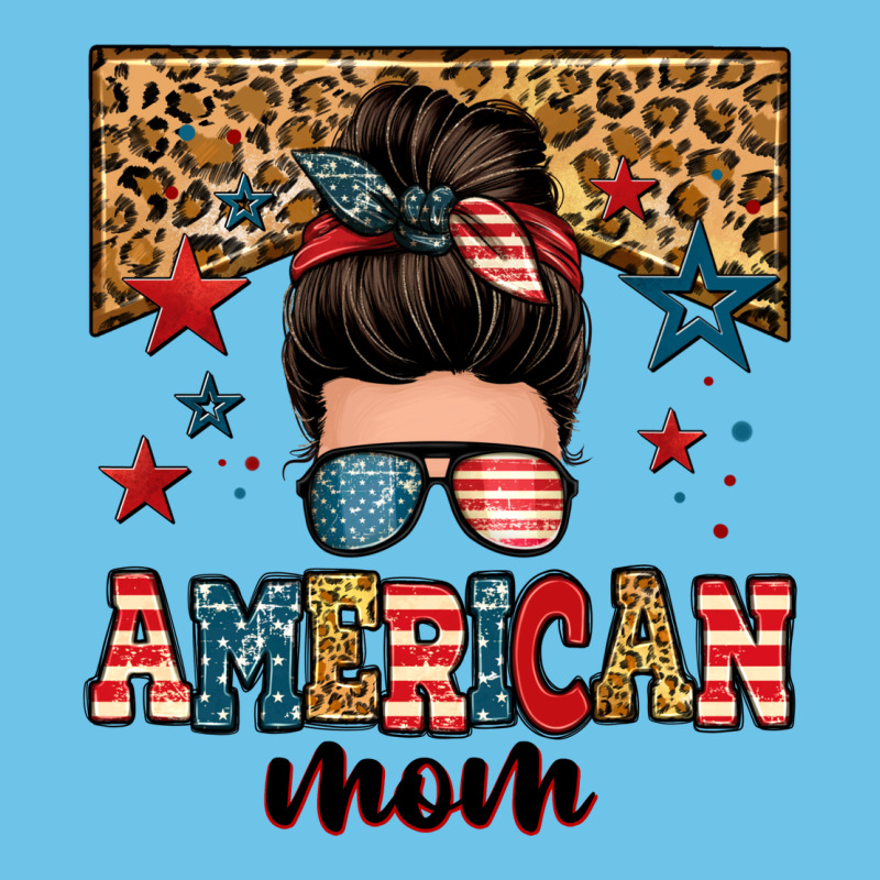 American Mom Junkie Messy Bun Premium Sweatshirt by Zillion Design Studio | Teevron