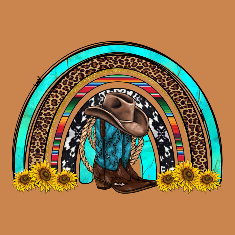 Western Cowboy Boots Sunflowers Rainbow Heavyweight Hoodie by RanaPortraitStore | Teevron