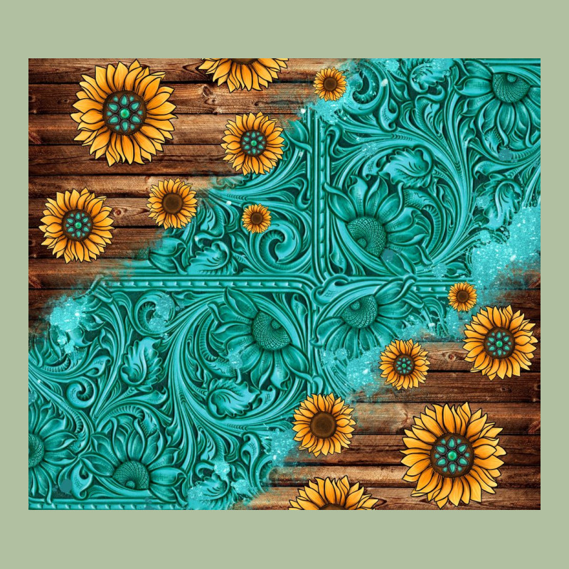 Tooled Leather And Sunflowers Urban Hoodie by Jasminsmagicworld | Teevron