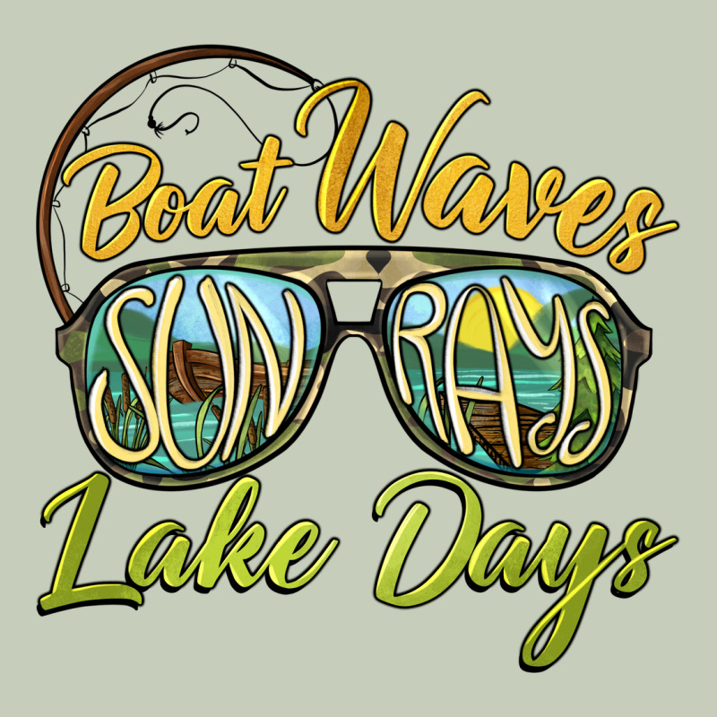 Boat Waves Sun Rays Lake Days Ladies Tee by BarkalooDesign | Teevron