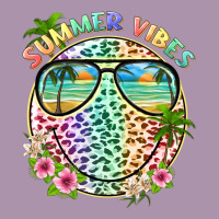 Summer Vibes With Smile Face And Leopard Heavyweight Hoodie | Teevron