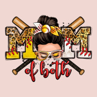 Mom Of Both Baseball And Softball Messy Bun Premium Sweatshirt | Teevron