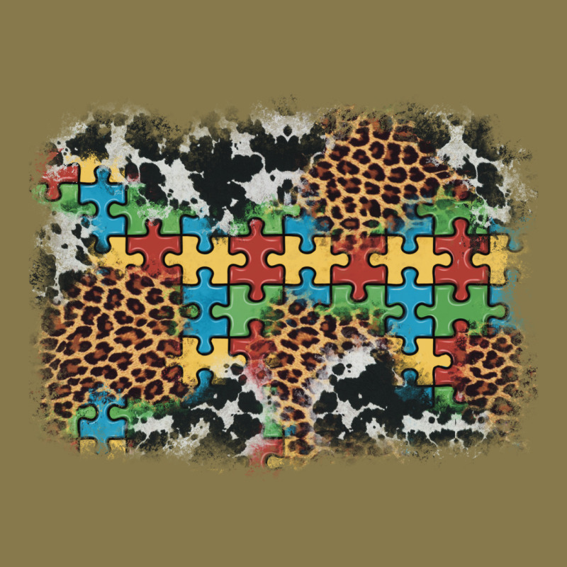 Autism Awareness Leopard Cowhide Background Premium Hoodie by Artiststas | Teevron