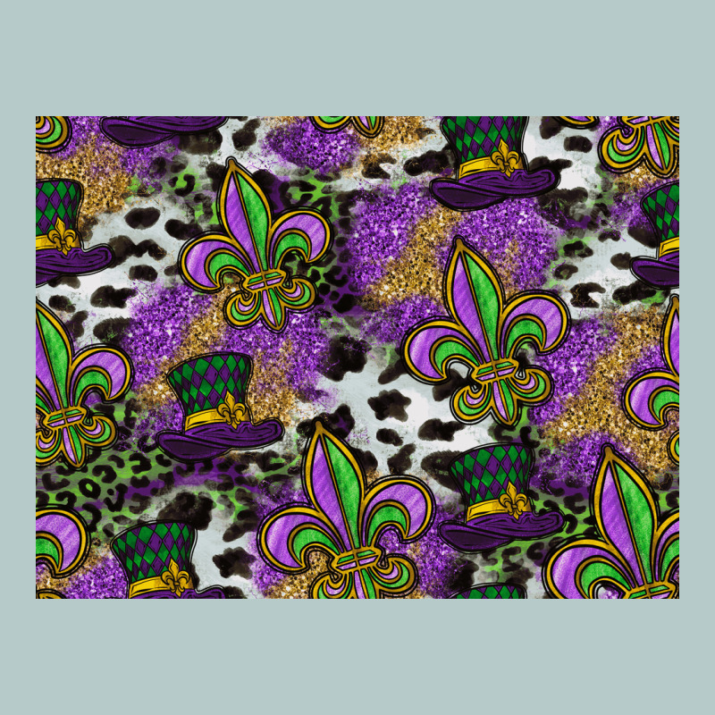 Mardi Gras Celebration Pattern Heavy Core Tee by CowhideDigitalArt | Teevron