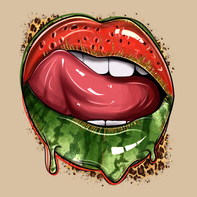 Watermelon Lips With Leopard Heavyweight Hoodie by texasbilliewilder | Teevron
