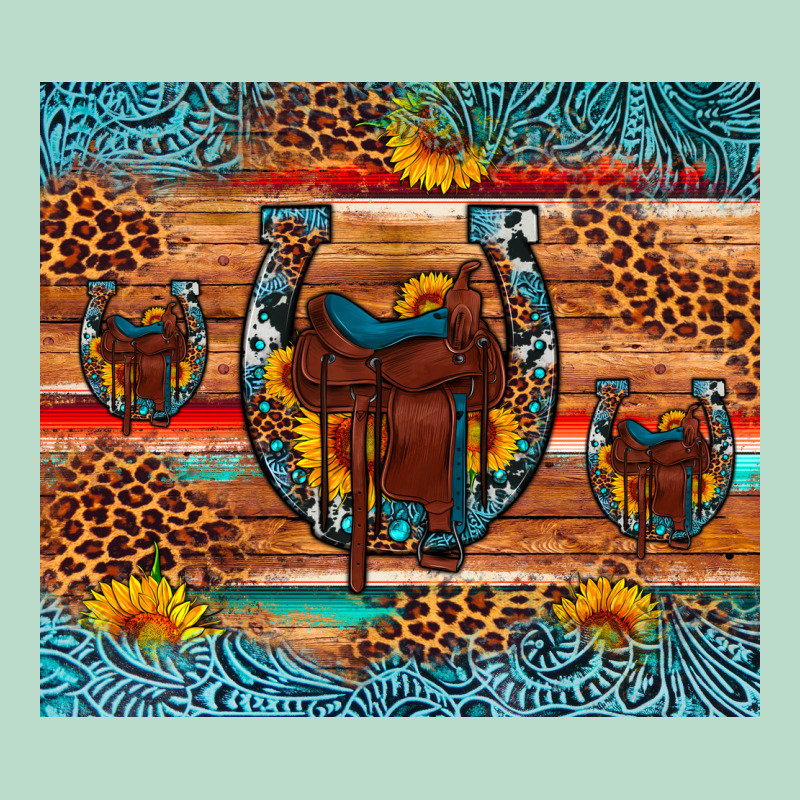 Saddle Horseshoe Leopard Sunflower Premium Hoodie by Artiststas | Teevron
