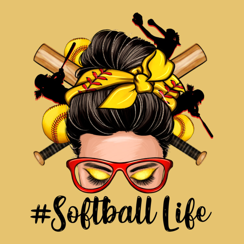 Softball Life Messy Bun Premium Sweatshirt by Zillion Design Studio | Teevron
