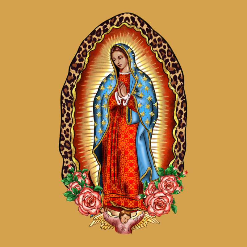 Our Lady Of Guadalupe Leopard And Roses Urban Hoodie by BarkalooDesign | Teevron