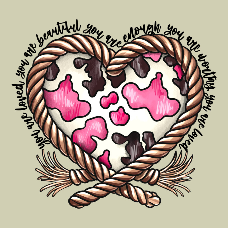 Western Cowhide Heart Heavy Core Tee by CowhideDigitalArt | Teevron