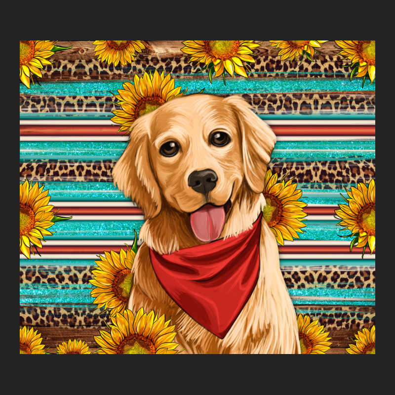 Golden Retriever With Sunflowers Vintage Tee by Artiststas | Teevron