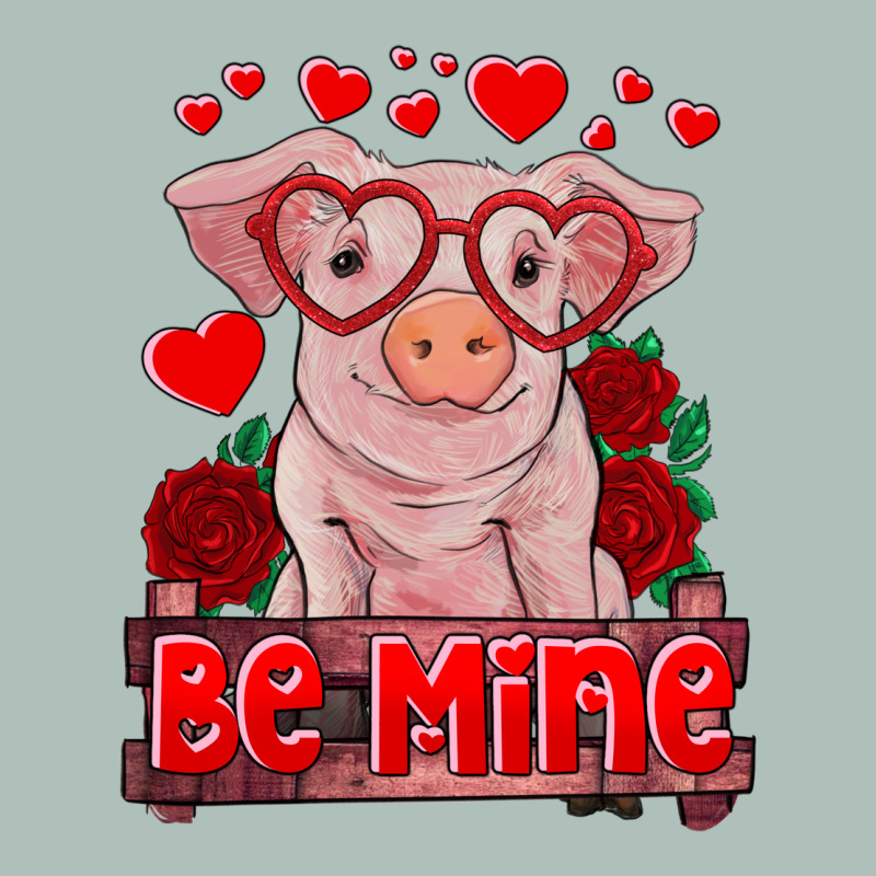 Be Mine Valentine's Day Baby Pig Heavyweight Hoodie by RanaPortraitStore | Teevron