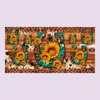 Sunflower Gemstone Leopard Cowhide Horseshoe License Plate Premium Hoodie | Teevron