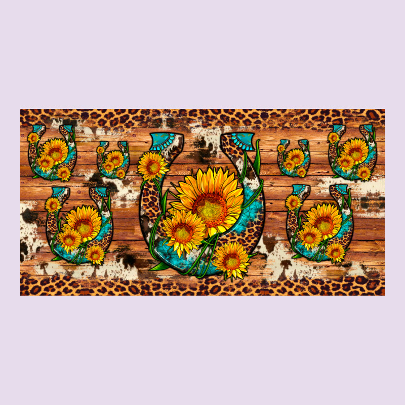 Sunflower Gemstone Leopard Cowhide Horseshoe License Plate Premium Hoodie by Artiststas | Teevron