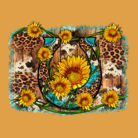 Sunflower Gemstone Leopard Cowhide Horseshoe Background Premium Hoodie | Teevron