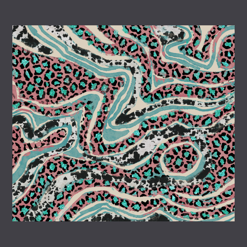 Pink And Turquoise Cowhide And Leopard Heavyweight Hoodie by RanaPortraitStore | Teevron