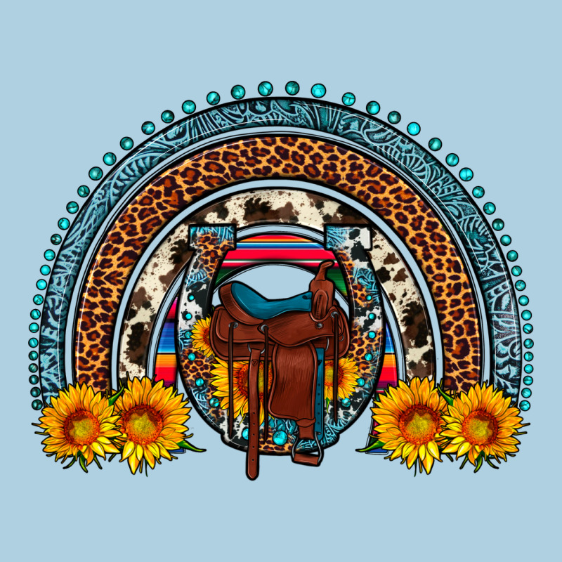 Saddle Sunflower Horseshoe Rainbow Premium Hoodie by Artiststas | Teevron