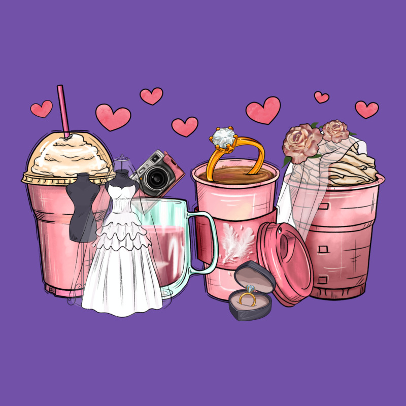Wedding Bride Coffee Cups Premium Sweatshirt by Zillion Design Studio | Teevron