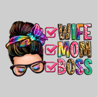 Wife Mom Boss Messy Bun Premium Sweatshirt | Teevron