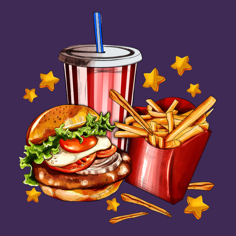 Hamburger Potatoes And Coke Premium Hoodie by AdoDesignShop | Teevron