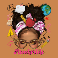 Afro Messy Bun Teacherlife Heavyweight Hoodie | Teevron