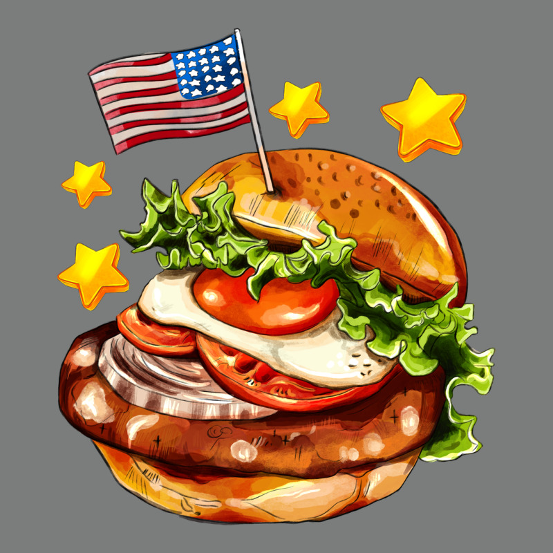 American Flag And Hamburger Premium Hoodie by AdoDesignShop | Teevron