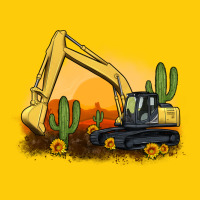 Excavator Cactus Sunflower Sunset Premium Hoodie | Teevron