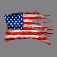 Tattered American Flag Heavyweight Hoodie | Teevron