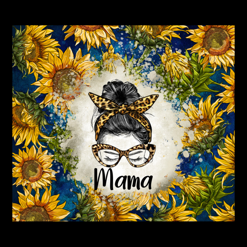 Sunflowers Messy Bun Mama Ladies Tee by BarkalooDesign | Teevron
