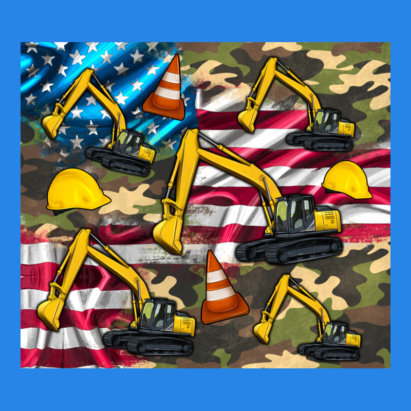 Excavator American Flag Premium Hoodie by Artiststas | Teevron