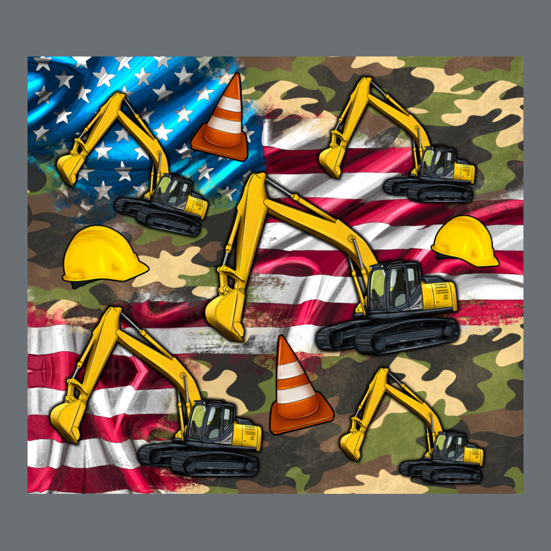 Excavator American Flag Premium Hoodie by Artiststas | Teevron