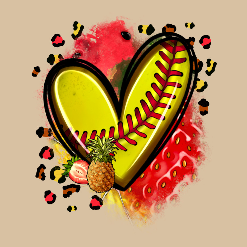 Fruits And Softball Heart Heavyweight Hoodie by Zillion Design Studio | Teevron
