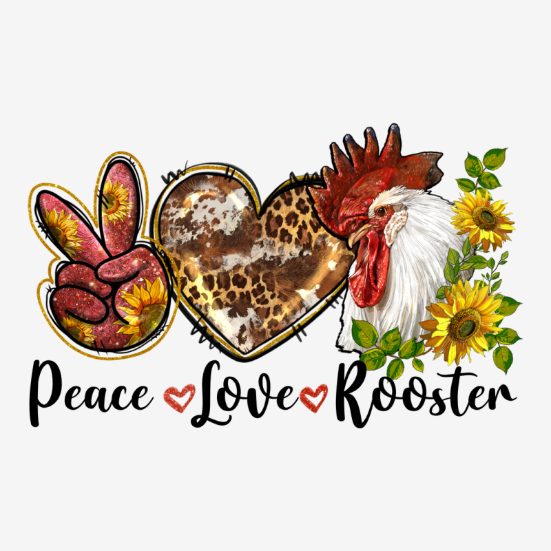Peace Love Rooster With Sunflower Urban Hoodie by LillyAllenDesigns | Teevron