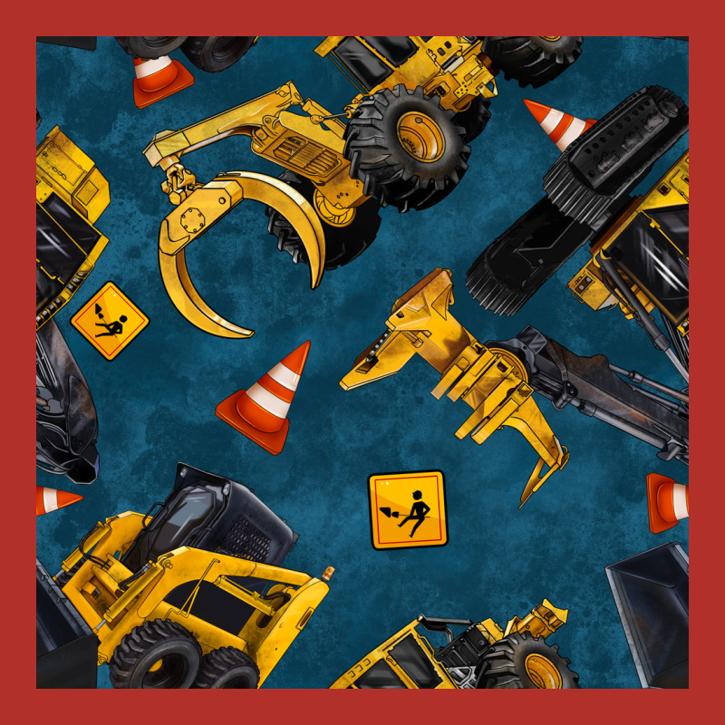 Construction Vehicles Seamless Pattern Premium Hoodie by BundleAndBundleShop | Teevron