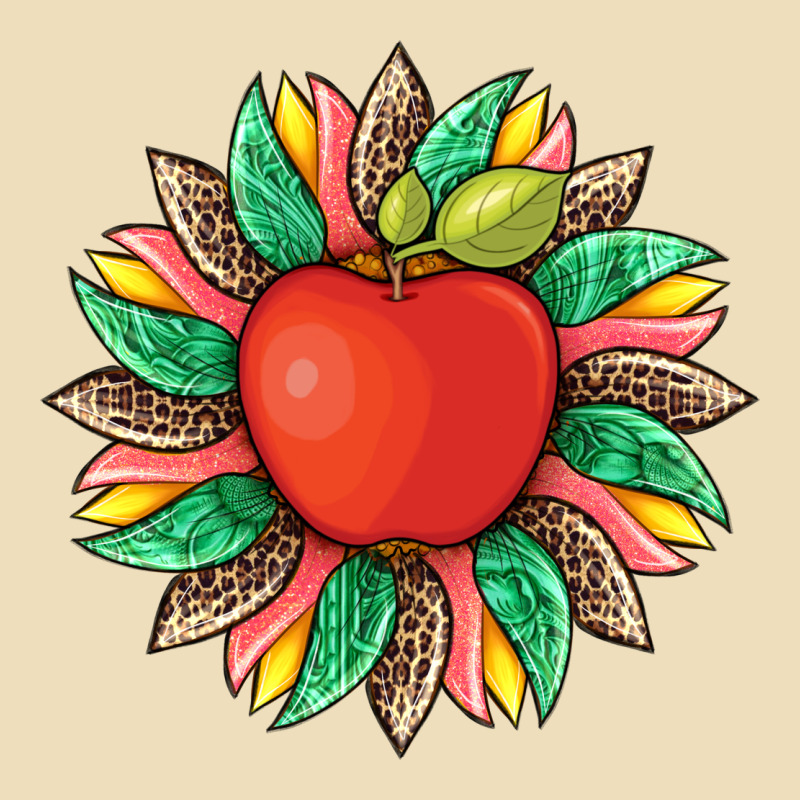 Teacher Apple And Sunflower With Leopard And Tooled Leather Premium Hoodie by Artiststas | Teevron