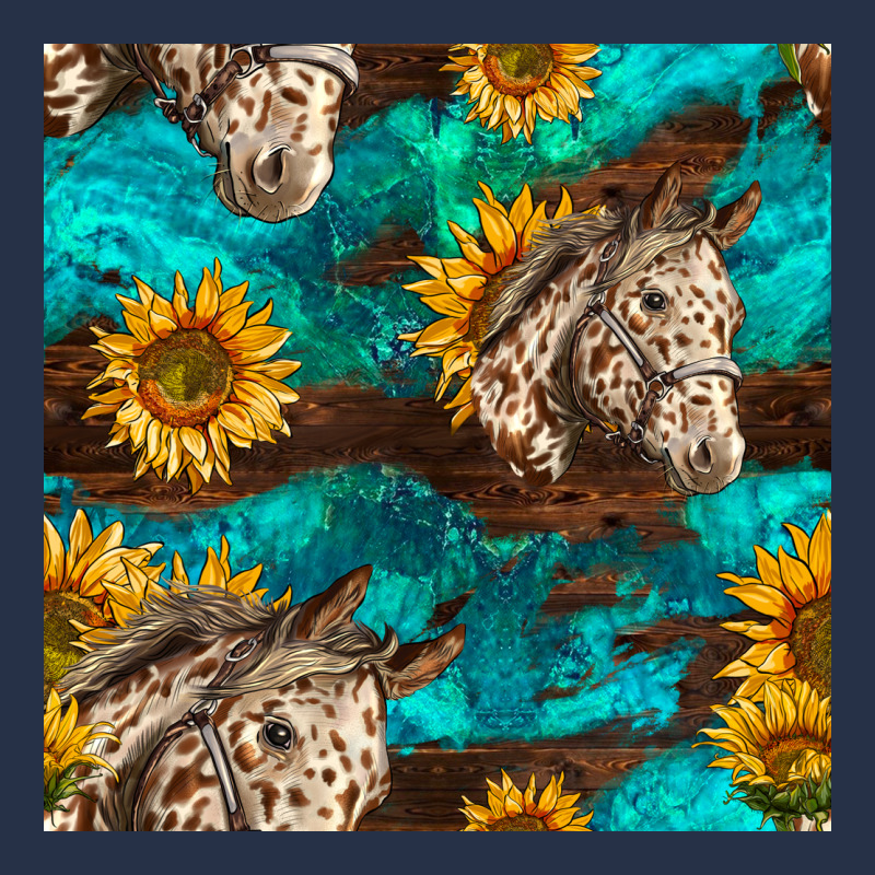 Appaloosa Horses And Sunflowers Seamless Pattern Premium Hoodie by BundleAndBundleShop | Teevron