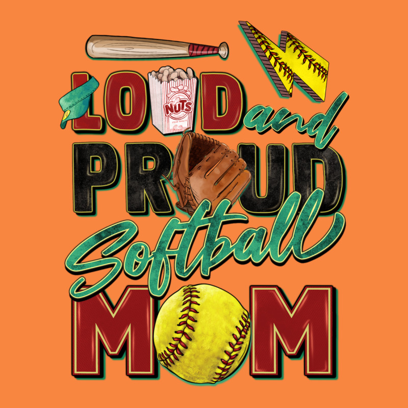 Loud And Proud Softball Mom Premium Sweatshirt by Zillion Design Studio | Teevron