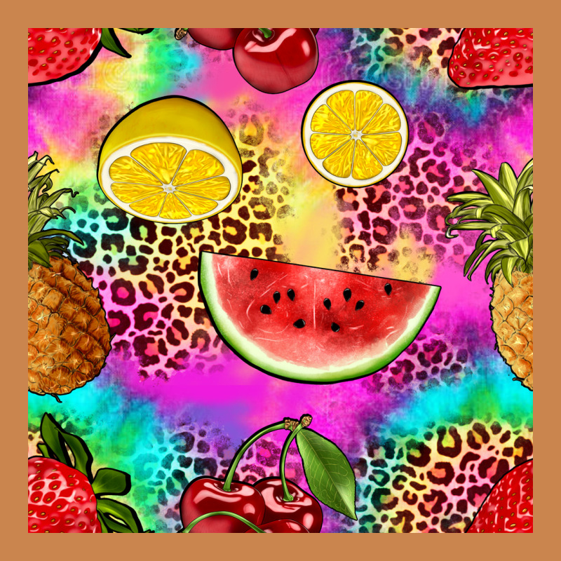 Fruits Leopard Tie Dye Seamless Pattern Heavyweight Hoodie by Zillion Design Studio | Teevron