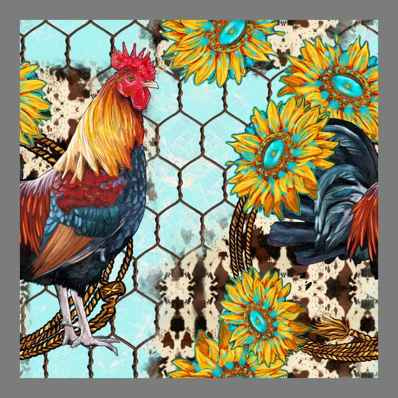 Western Rooster Seamless Pattern Premium Hoodie by BundleAndBundleShop | Teevron