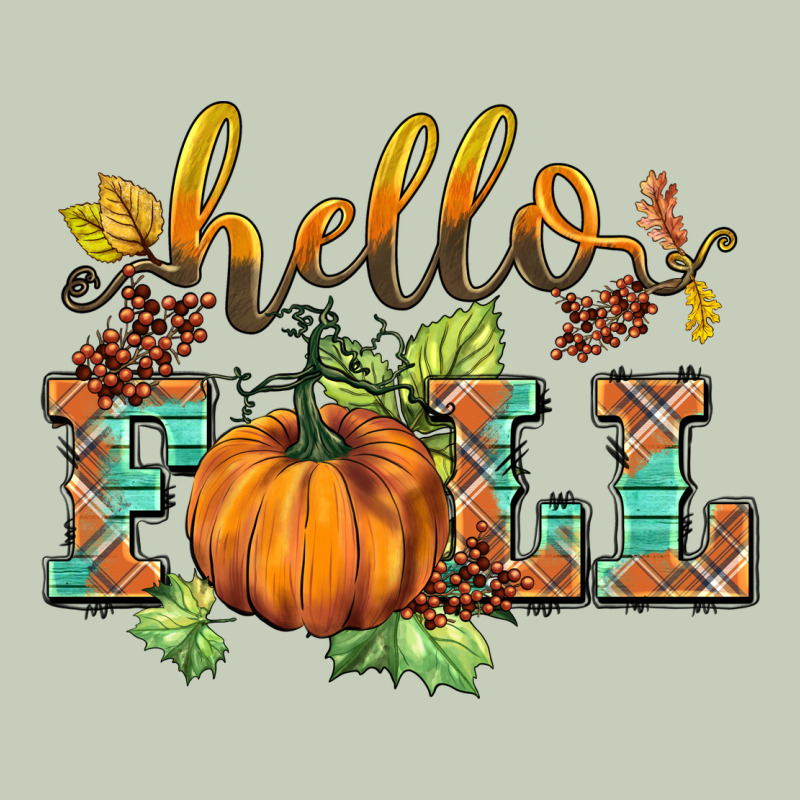 Hello Fall Pumpkin Ladies Tee by BarkalooDesign | Teevron