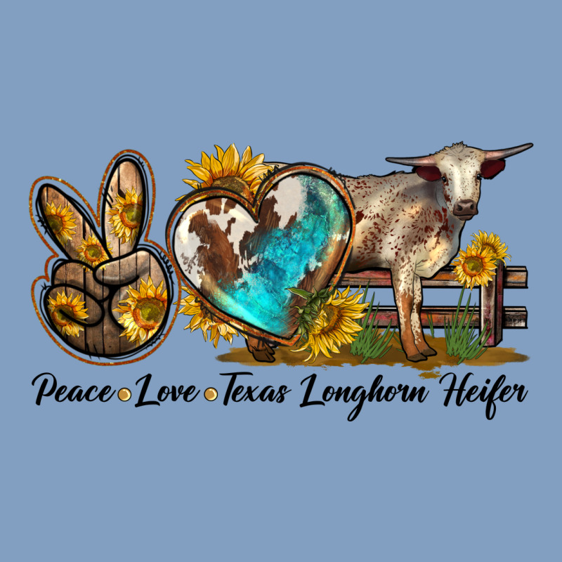 Peace Love Longhorn Heifer Urban Hoodie by LillyAllenDesigns | Teevron
