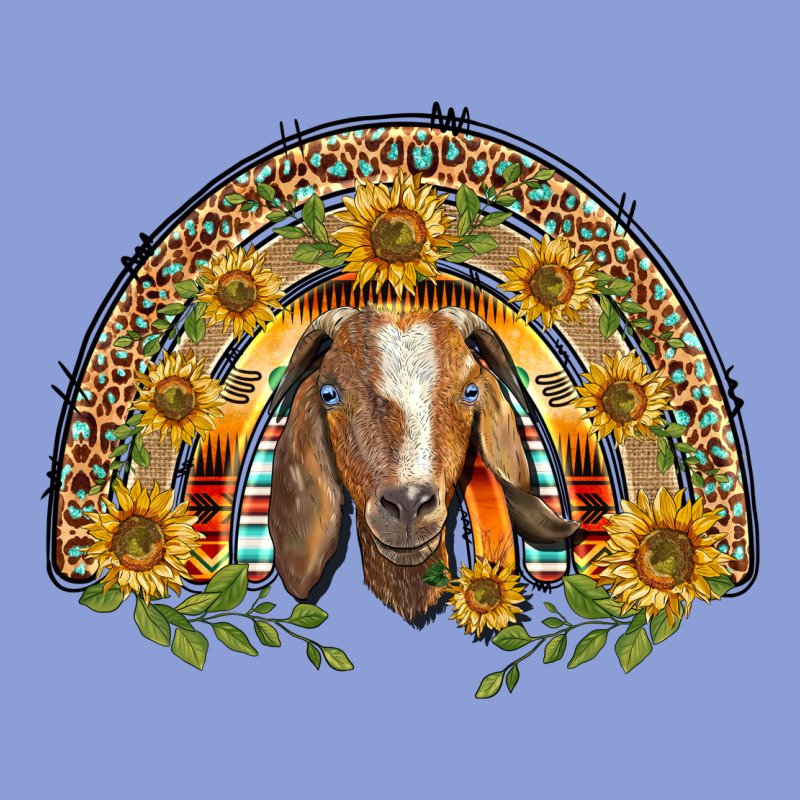 Western Leopard Sunflower Goat Rainbow Long Sleeve Tee by BarkalooDesign | Teevron