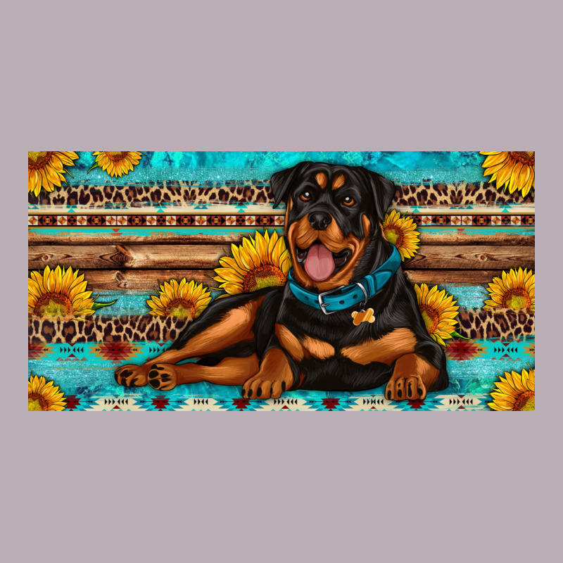 Rottweiler With Sunflowers License Plate Vintage Tee by Artiststas | Teevron