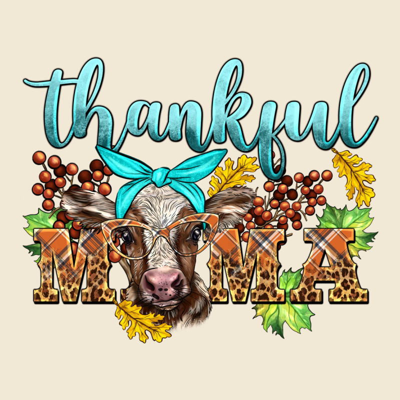 Thankful Mama Cow Ladies Tee by BarkalooDesign | Teevron