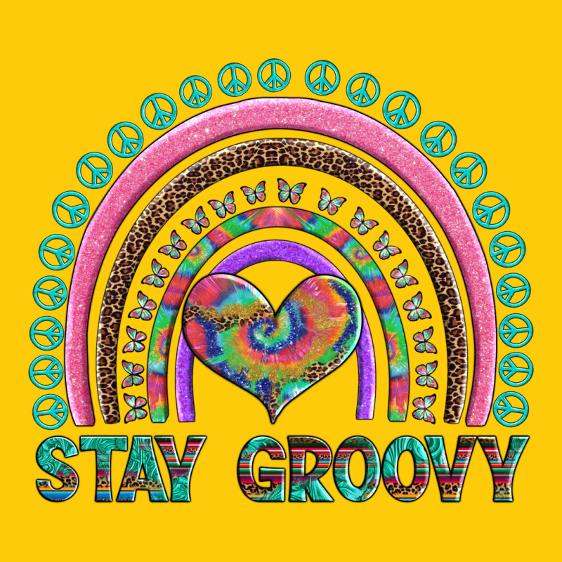 Stay Groovy With Rainbow And Heart Premium Hoodie by Artiststas | Teevron