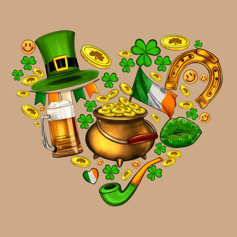 St Patricks Heart Vintage Hoodie by AdoDesignShop | Teevron