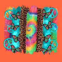 Hippie Peace Sign Butterfly Leopard And Tie Dye Brushstroke Premium Hoodie | Teevron