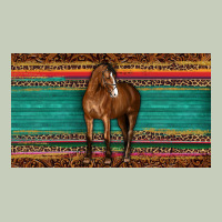 Western Horse Serape Tooled Leather Leopard  Sippy Cup Long Sleeve Tee | Teevron