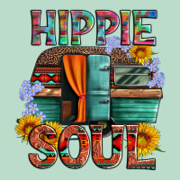 Hippie Soul With Caravan And Flowers Premium Hoodie | Teevron